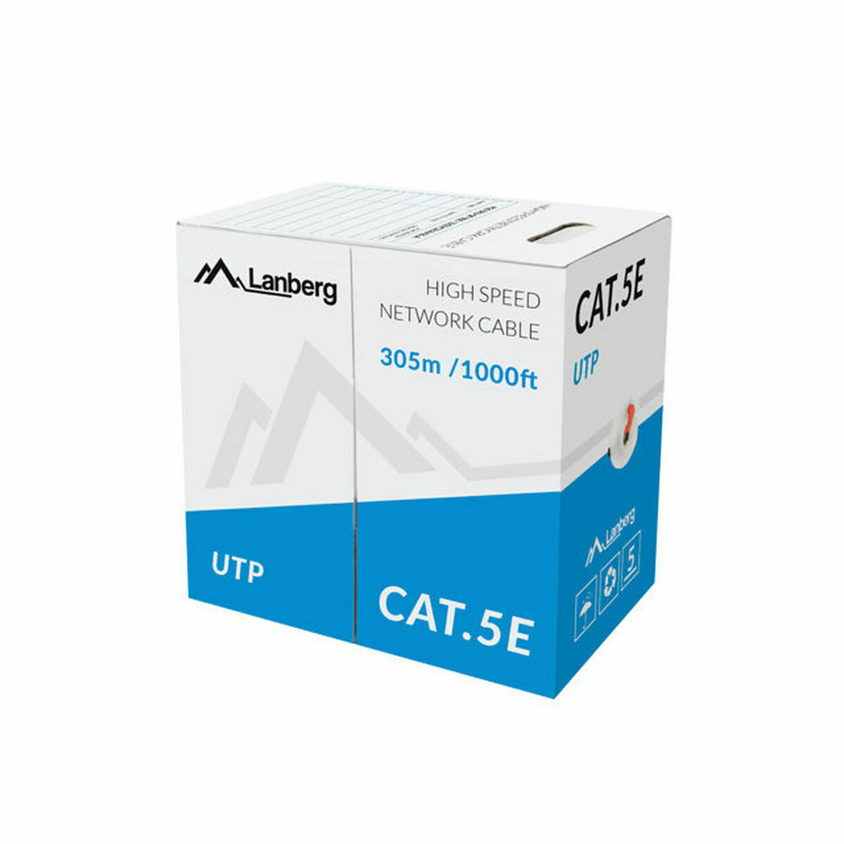 Câble Ethernet LAN Lanberg LCU5-10CC-0305-R Rouge 305 m